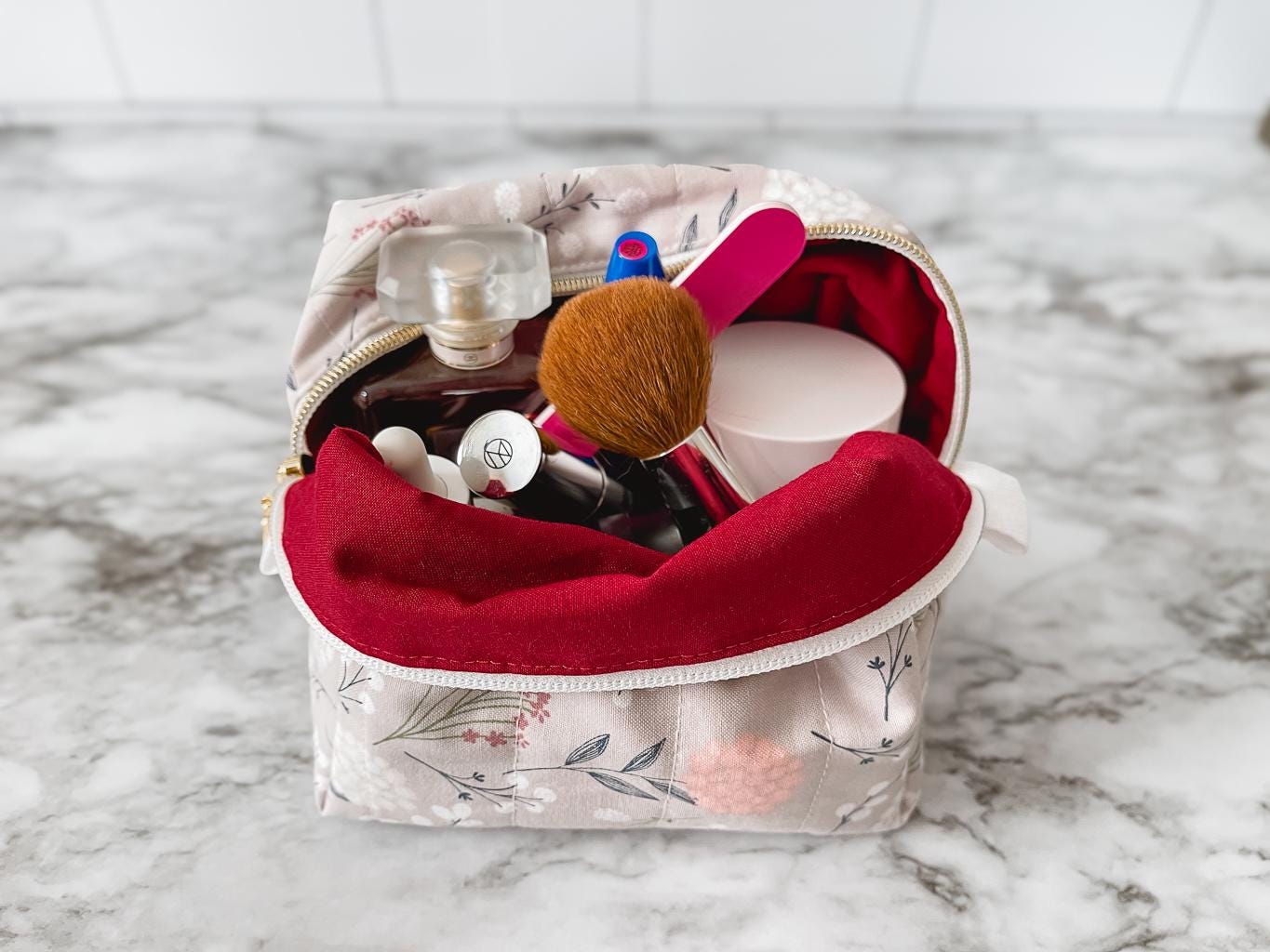 The Wisteria Quilted Essentials Pouch - Medium