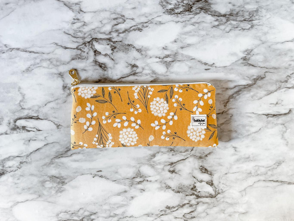 The Essentials Zipper Pouch - Handmade Organizer for Pencils, Eyewear & Essentials