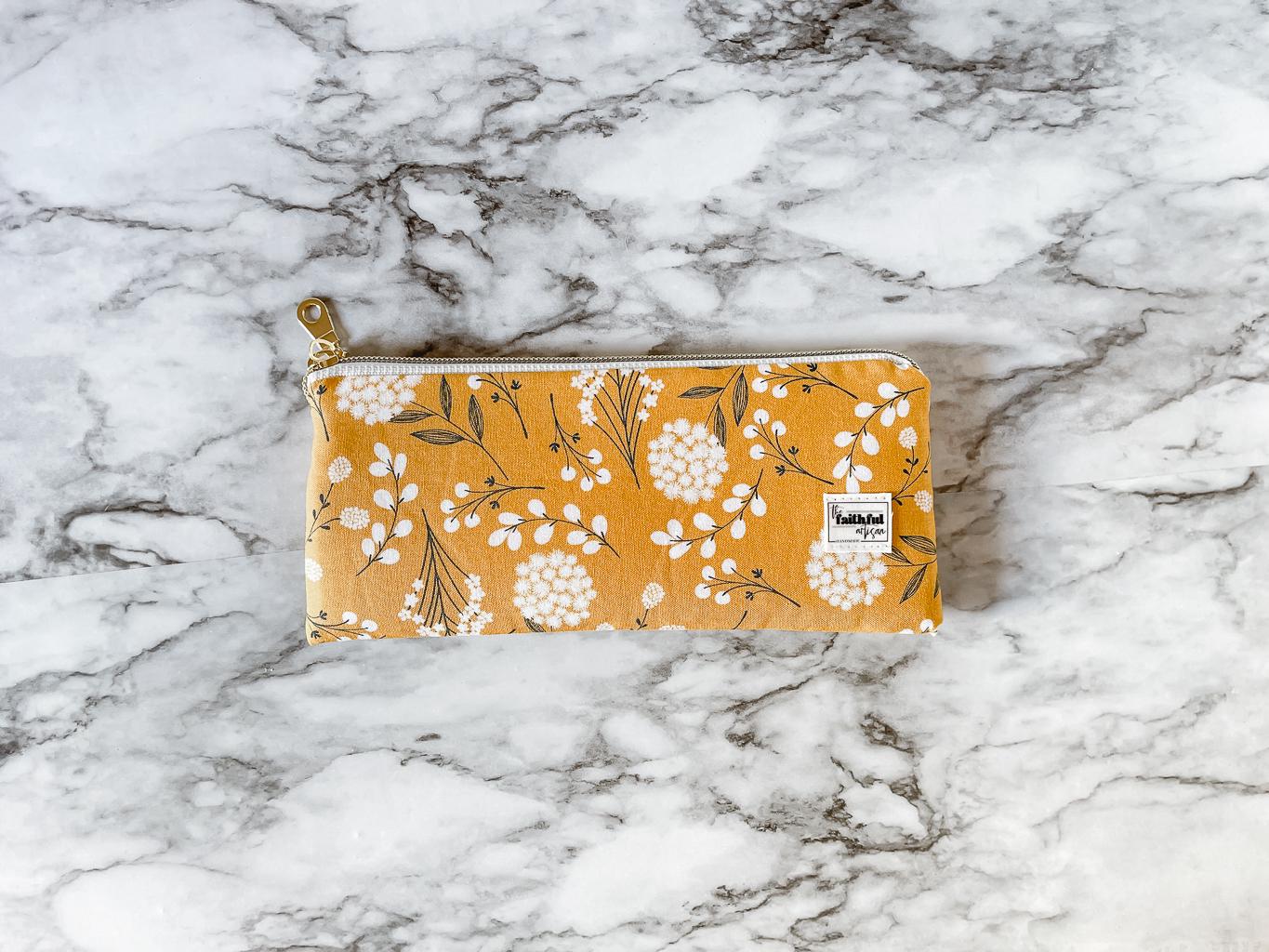 The Essentials Zipper Pouch - Handmade Organizer for Pencils, Eyewear & Essentials