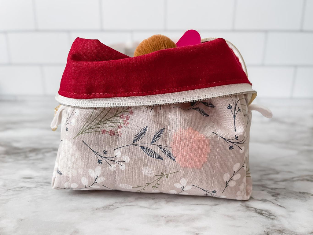 The Wisteria Quilted Essentials Pouch - Medium