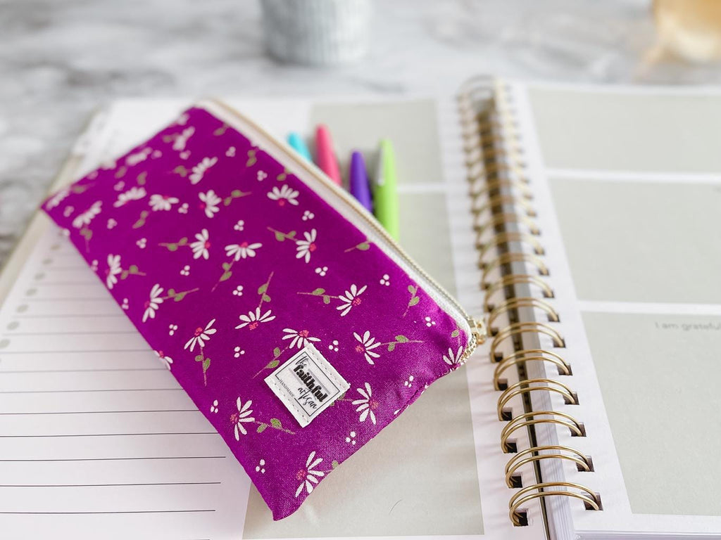 The Essentials Zipper Pouch - Handmade Organizer for Pencils, Eyewear & Essentials